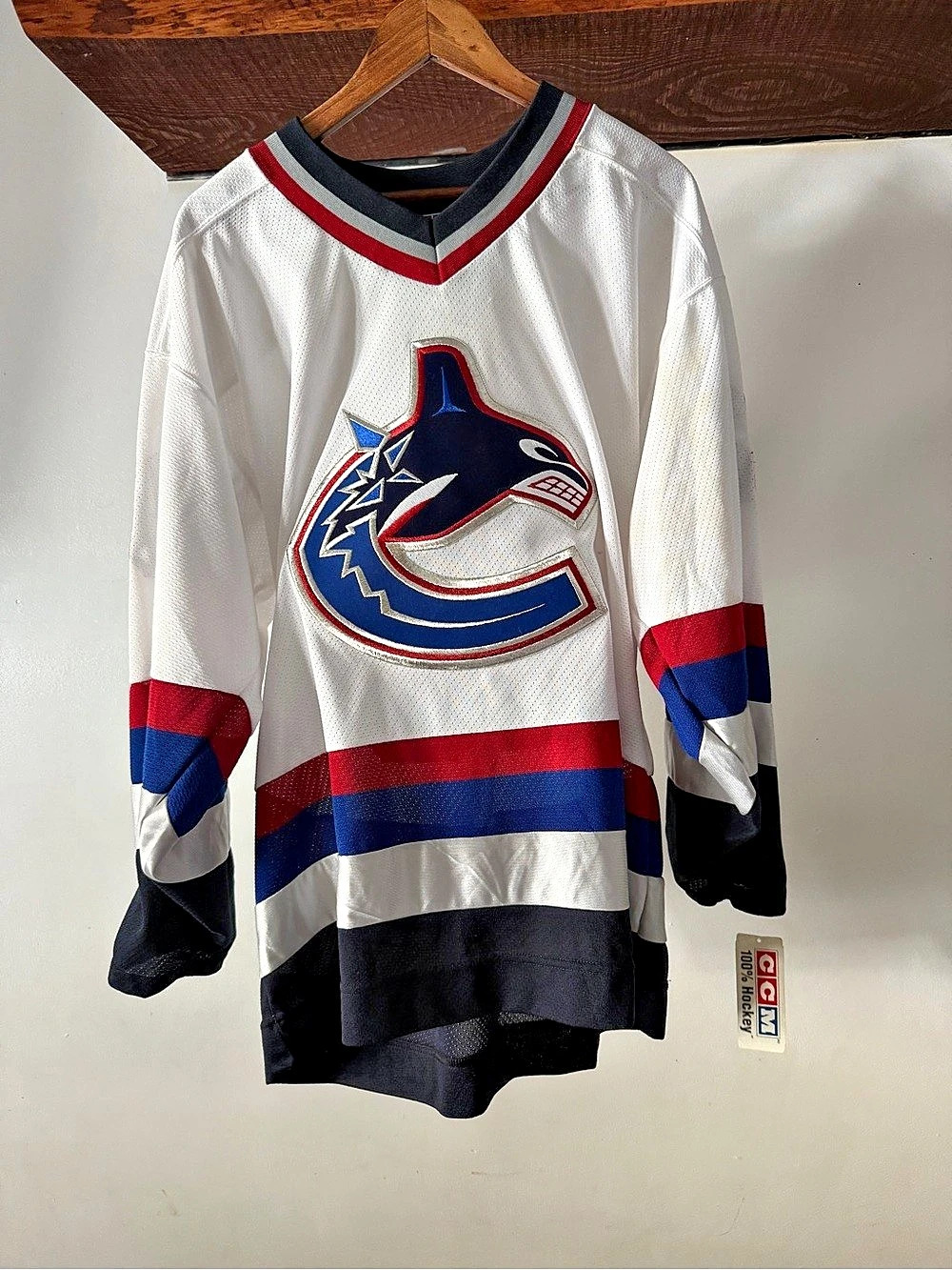 CCM Vancouver Canucks Vintage NHL Hockey Jersey POTVIN 29 Large